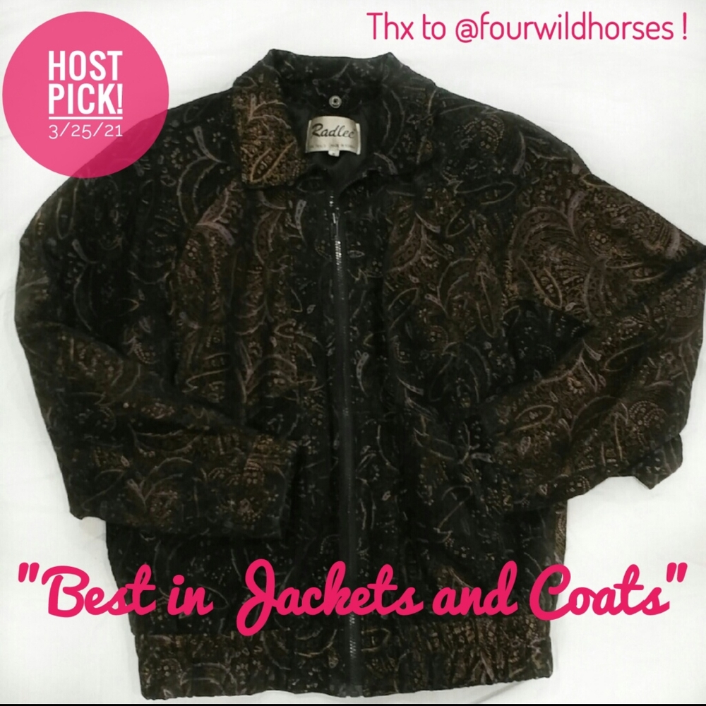 Vtg. 80's Radlee GenuineSuede Paisley BomberJacket